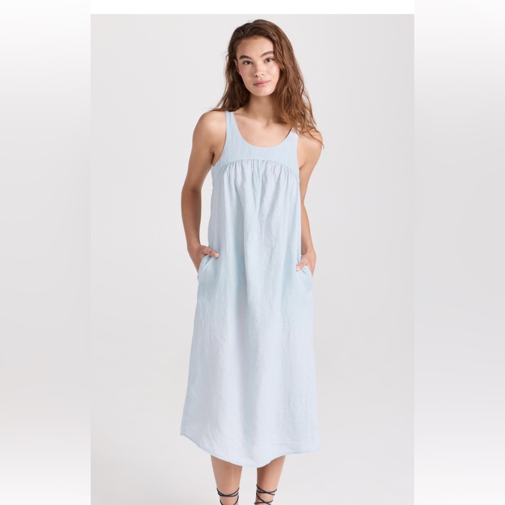 James Perse Sky Blue Midi Dress